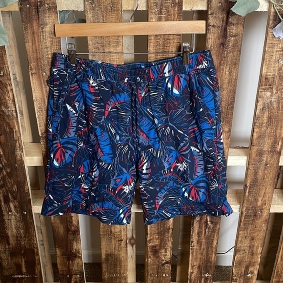 Columbia Swim trunks Men's Summerdry pocket Bright Indigo King Palm Size Medium - Picture 13 of 13